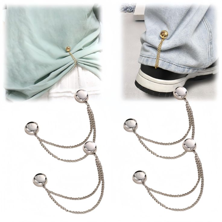 Silver Chain Magnetic Buckle
