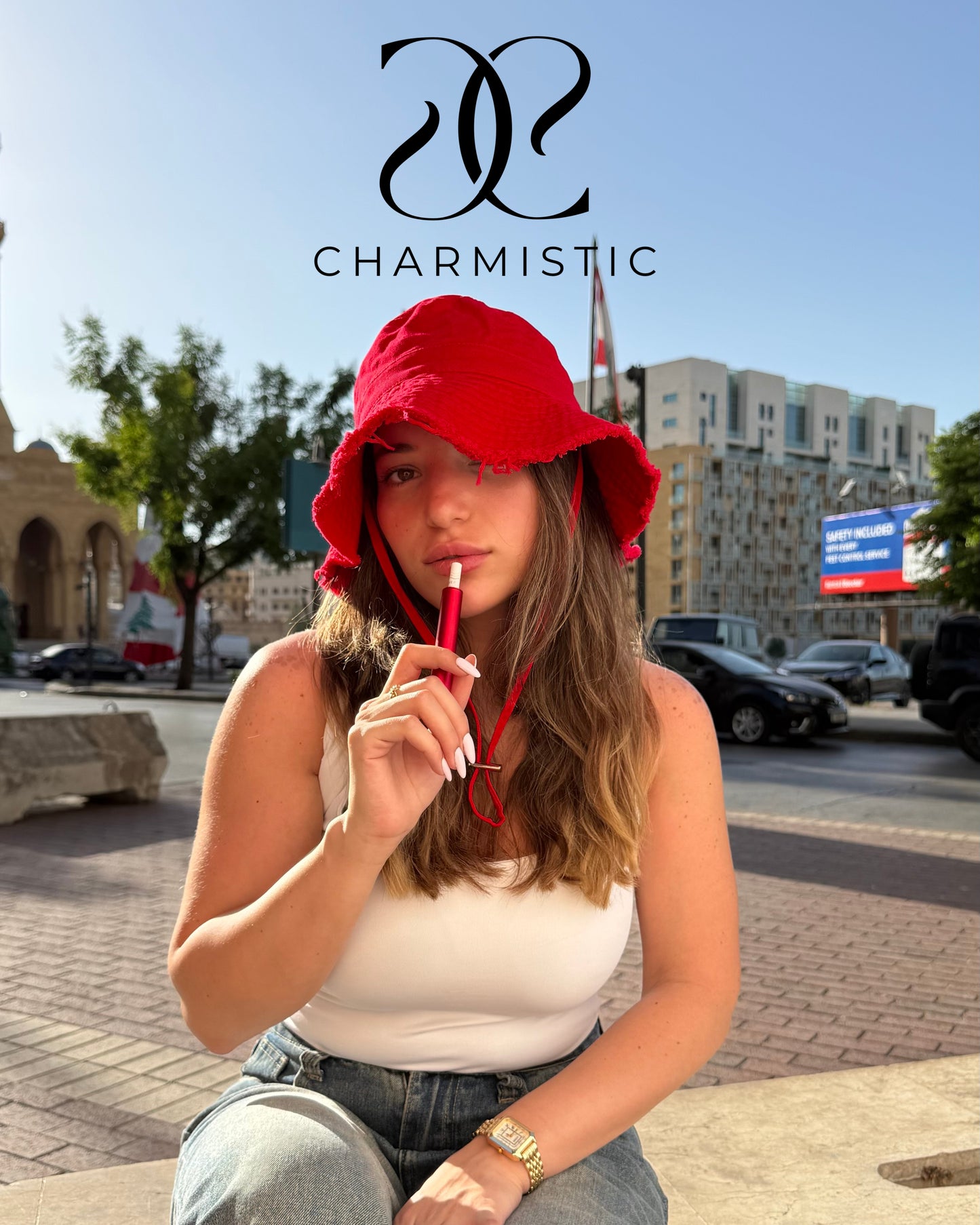 Red Bucket hat