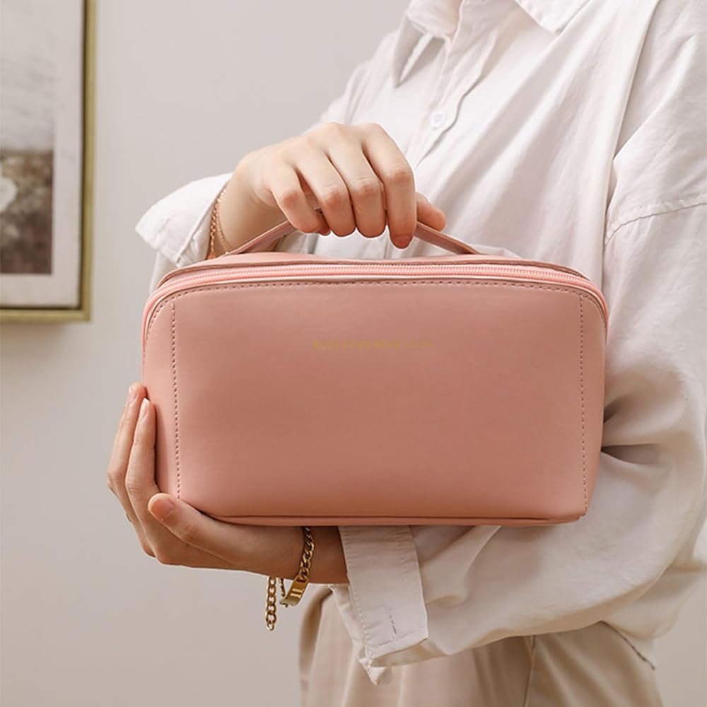 Pink Large Capacity Cosmetic Bag