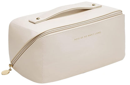 Beige Large Capacity Cosmetic Bag